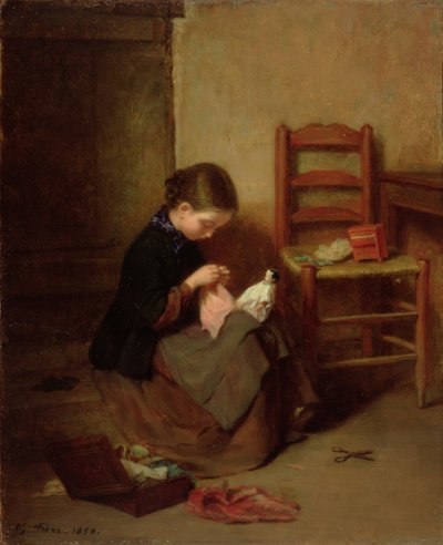 The Little Dressmaker by Pierre Edouard Frere
